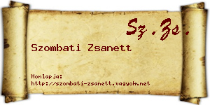 Szombati Zsanett névjegykártya